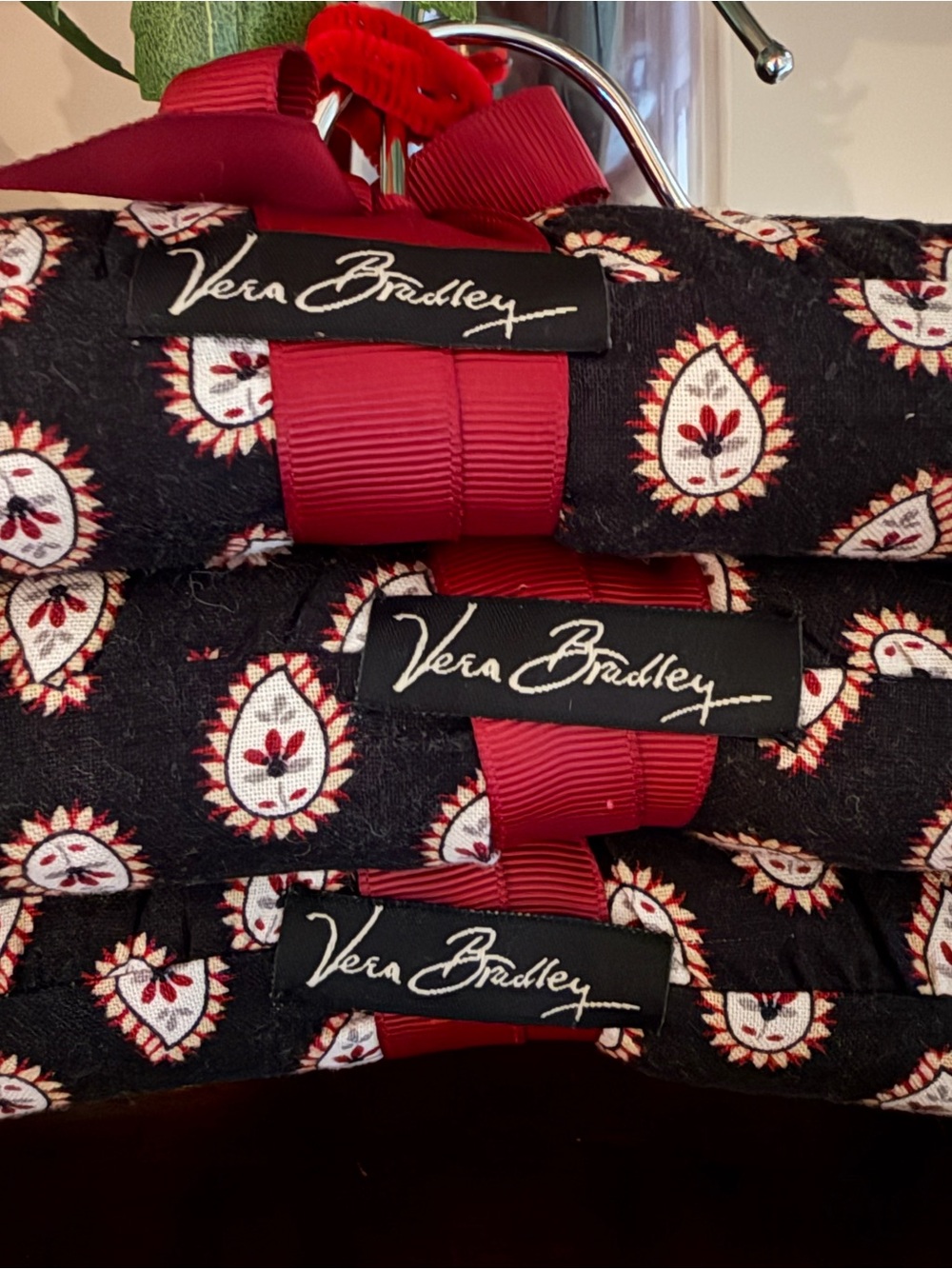 New Vera Bradley 3 piece padded clothes hanger set
